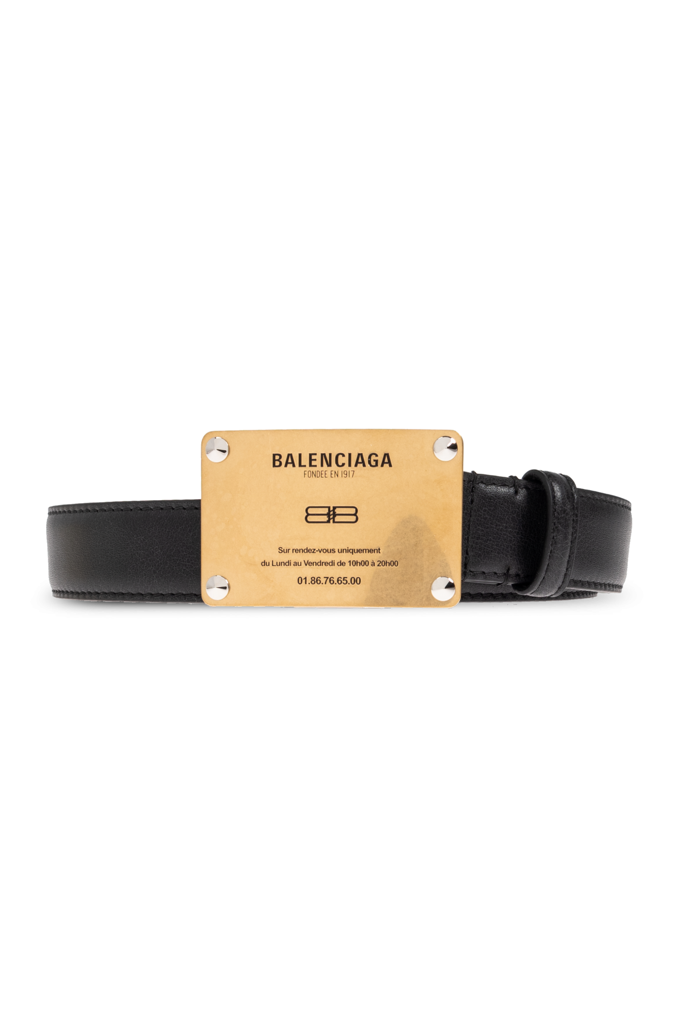 Balenciaga Leather belt with logo | Women's Accessories | Vitkac